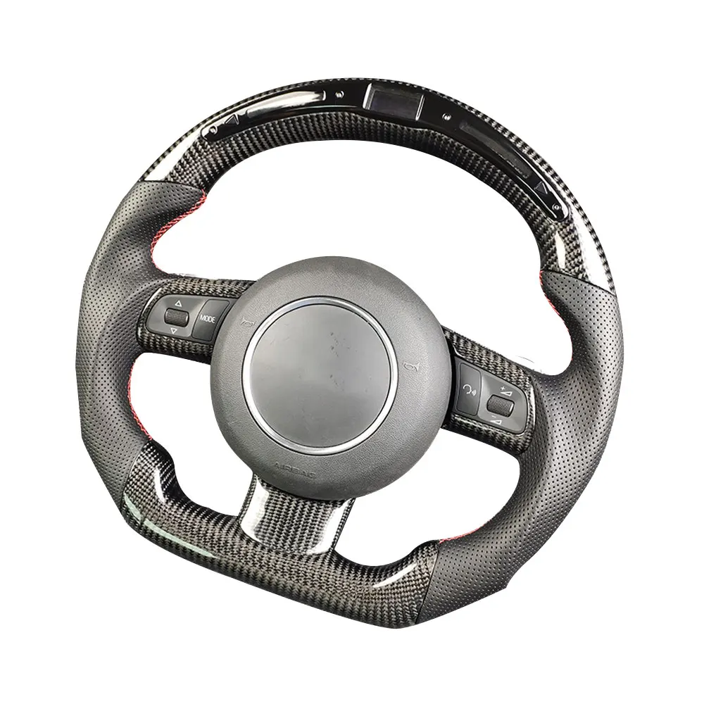 عجلة القيادة LED لأودي TT R8 TTRS TTS MK2 MK3 تخصيص عجلة القيادة من ألياف الكربون