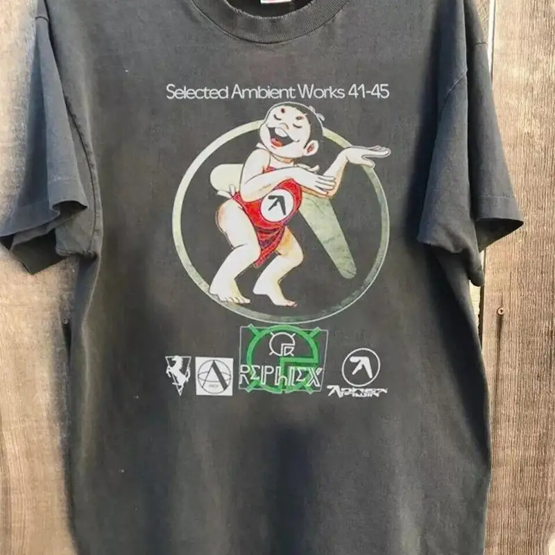 

Футболка с углем Aphex Twin Selected Works в стиле ретро 90-х годов S 5Xl