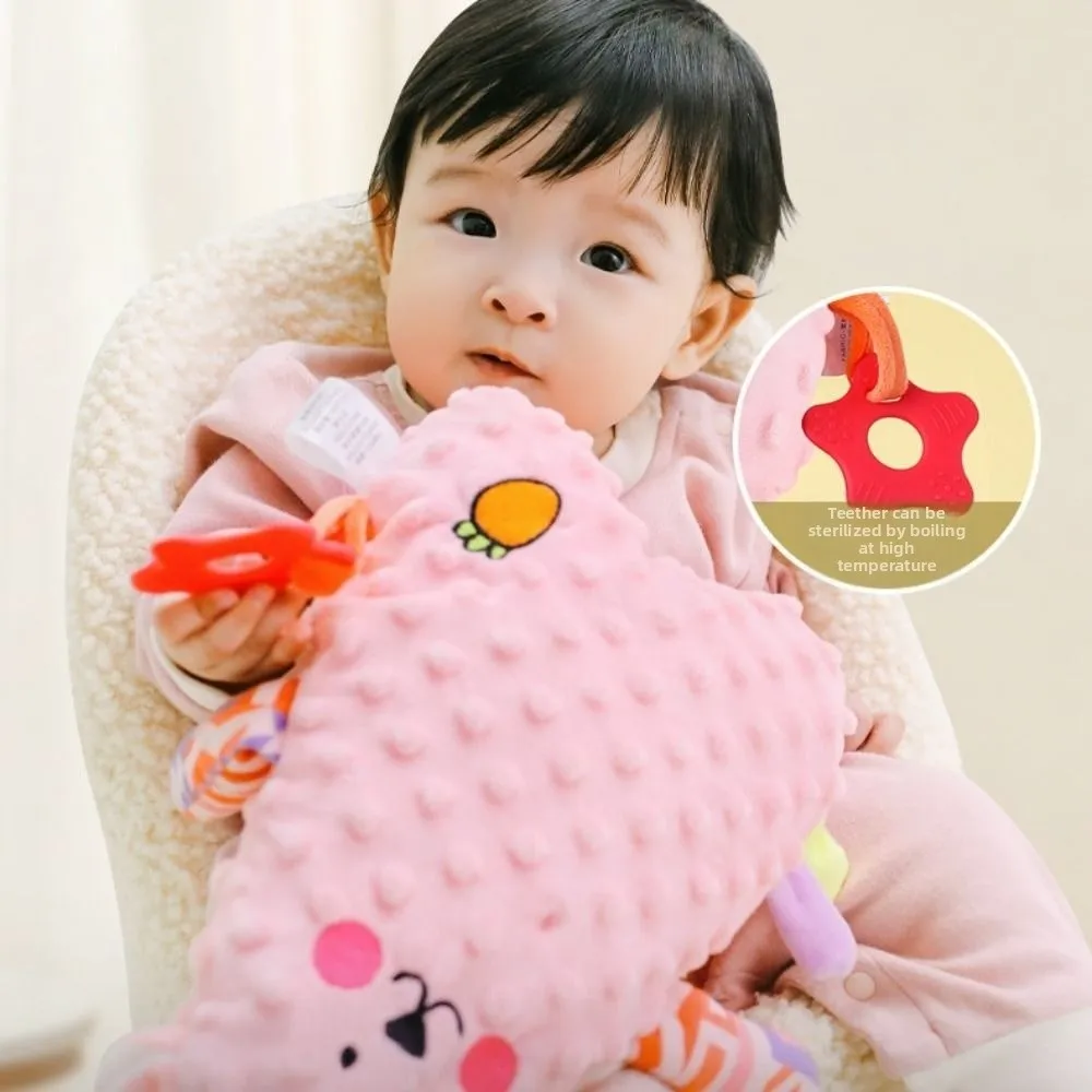 Fashion Lion Rabbit Baby Comforter Cute Squeaky Animal Placate Cartoon Soft Animal Stuffed Newborn Sleeping