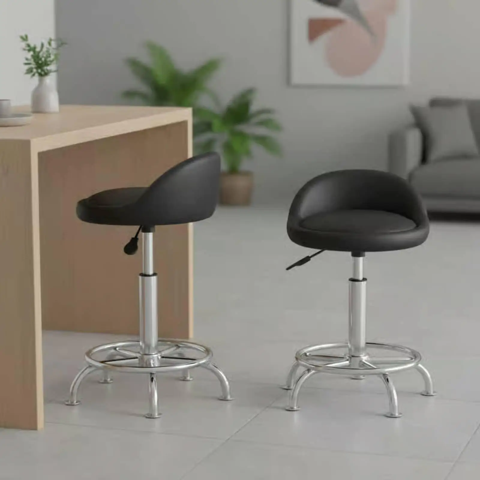 Simple Install Bar Seat Cushion Replacement for Swivel Bar Stools Office Chairs with Firm Density Foam and Wipe Clean Synthetic
