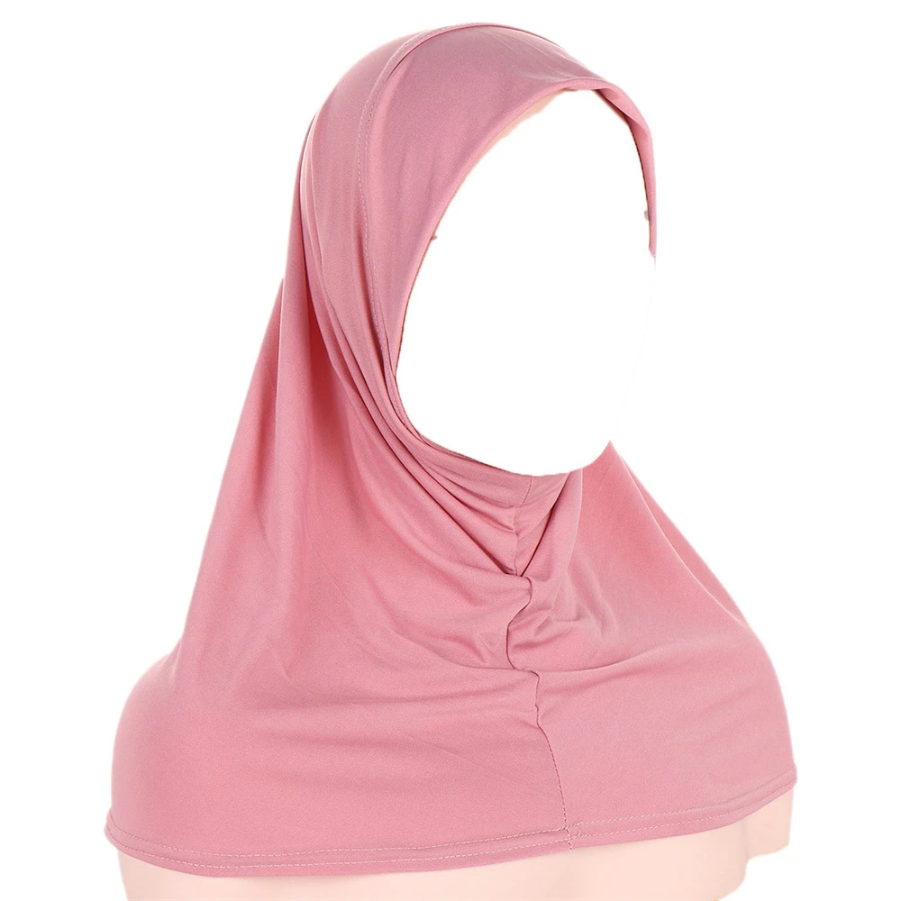 One Piece Amira Hijab Muslim Women Solid Head Scarf Wrap Shawl Pull On Ready To Wear Hijabs Islamic Niab Nikab Instant Headscarf