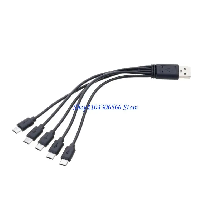 02DD 1 to 5 USB Charging Cable 3.7V Battery Multi-function Charging Cable for E58/JY019 Part Accessories