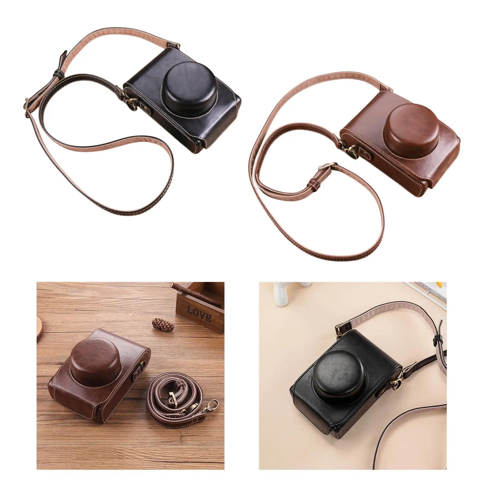 Bolsa de transporte para câmera, uso de viagem, capa de couro PU para câmera x100F D-lux7 XE4