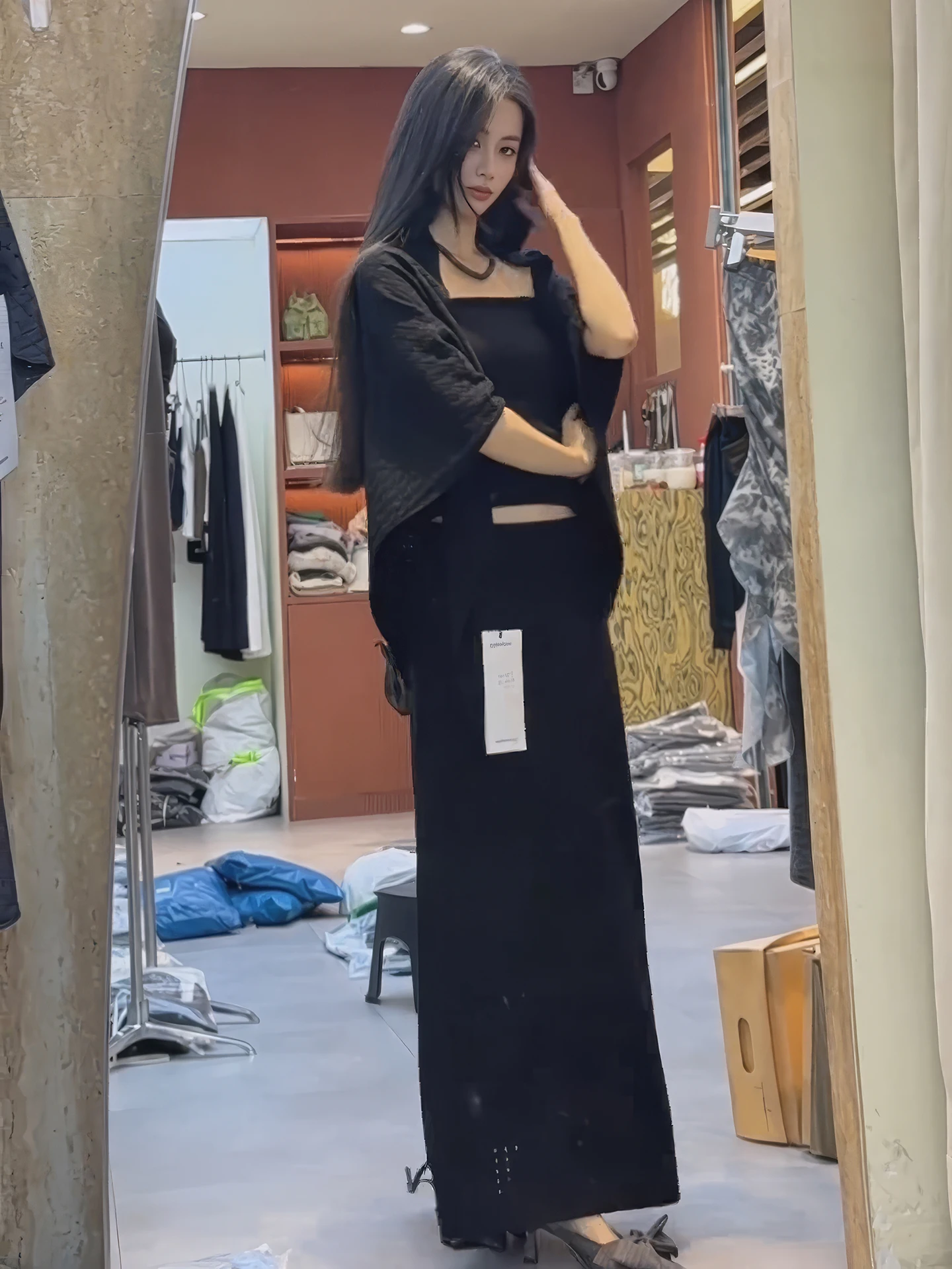 

Модный вязаный комплект для женщин: топ и юбка, новый стиль Весна 2026, корейский стиль, стандартный крой, с завышенной талией