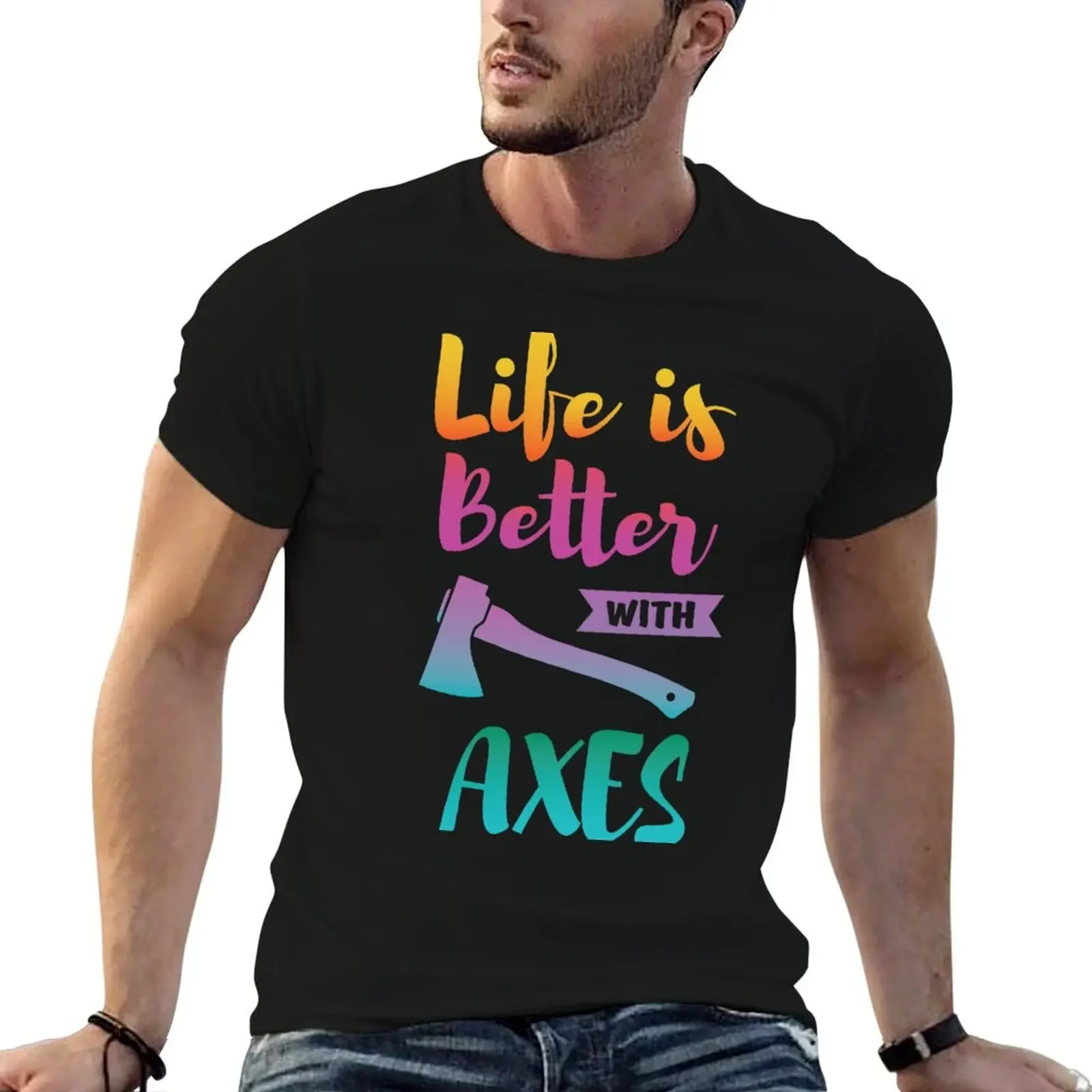 

Axe Throwing Life Is Better With Axes T-Shirt oversizeds graphic tee shirt customizeds plus size men clothing