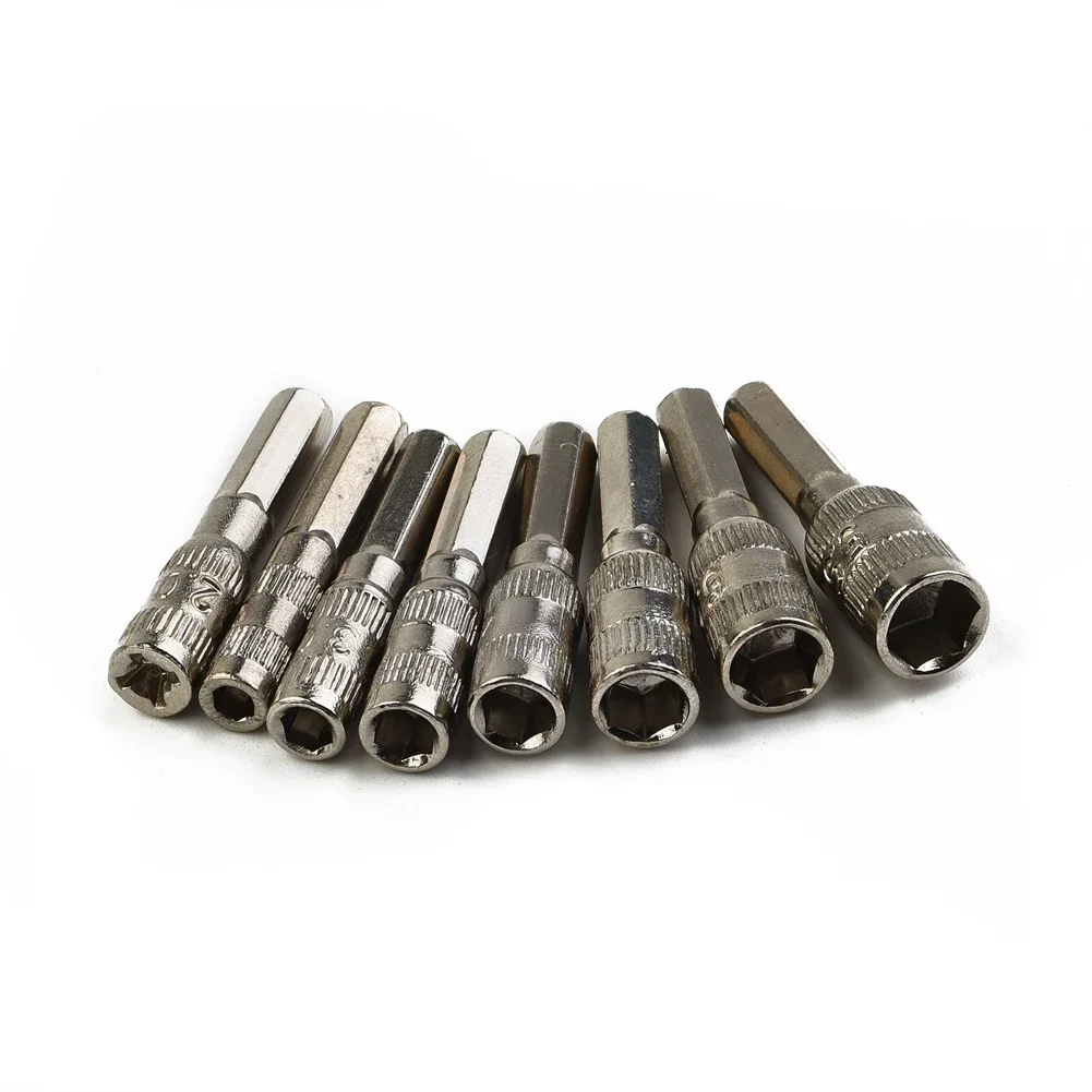 Portable Pratical High Quality Socket Hex Socket H4 PH2.0/M2.5-5.5mm Silver Tone Driver Tool Hex Shank 8pcs/Set