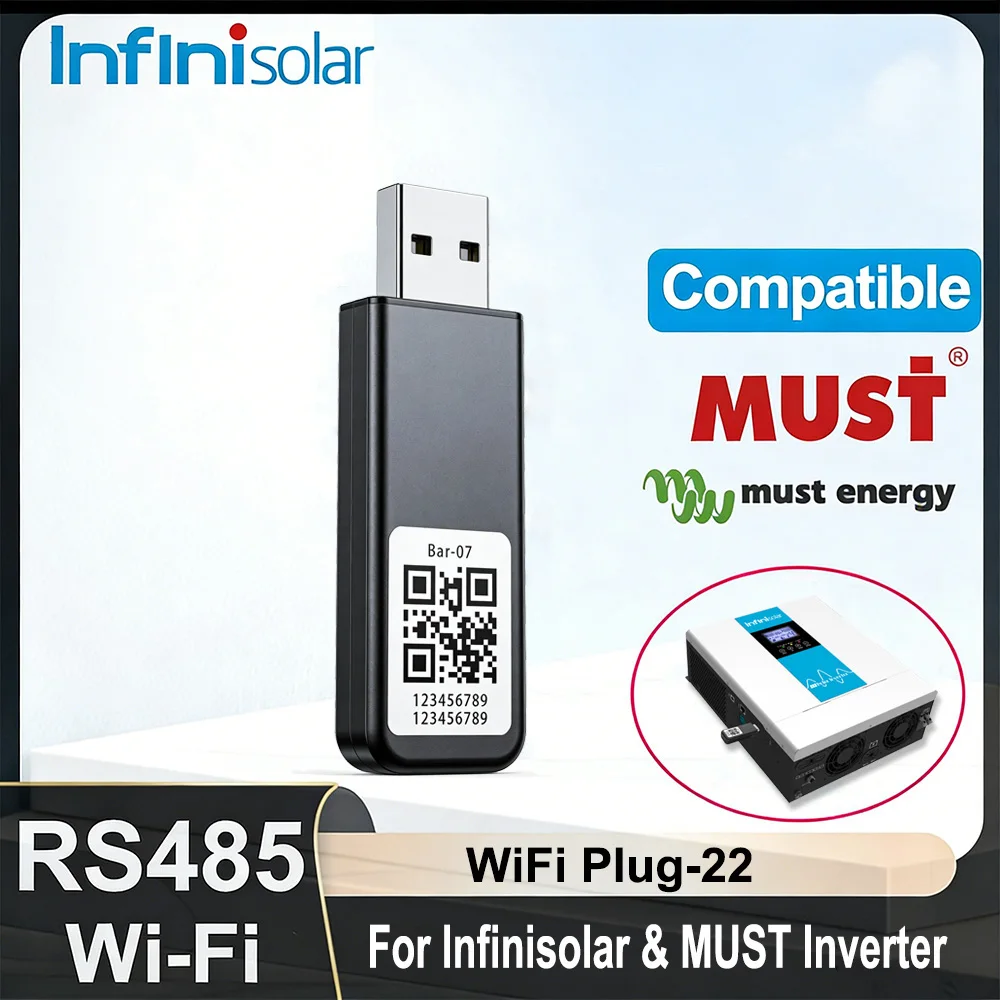 Módulo WiFi USB Dongle RS485 para MUST & MUST Energy & Inversor híbrido infinolar monitoreo remoto inalámbrico de teléfono móvil