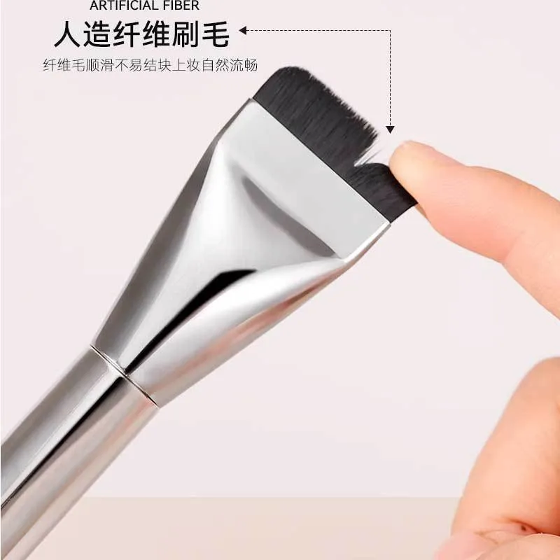 Cabeça plana máscara facial escova ultra fina fundação escova de cabelo macio rosto creme plano misturado pincéis de maquiagem rosto ferramenta de cuidados com a pele