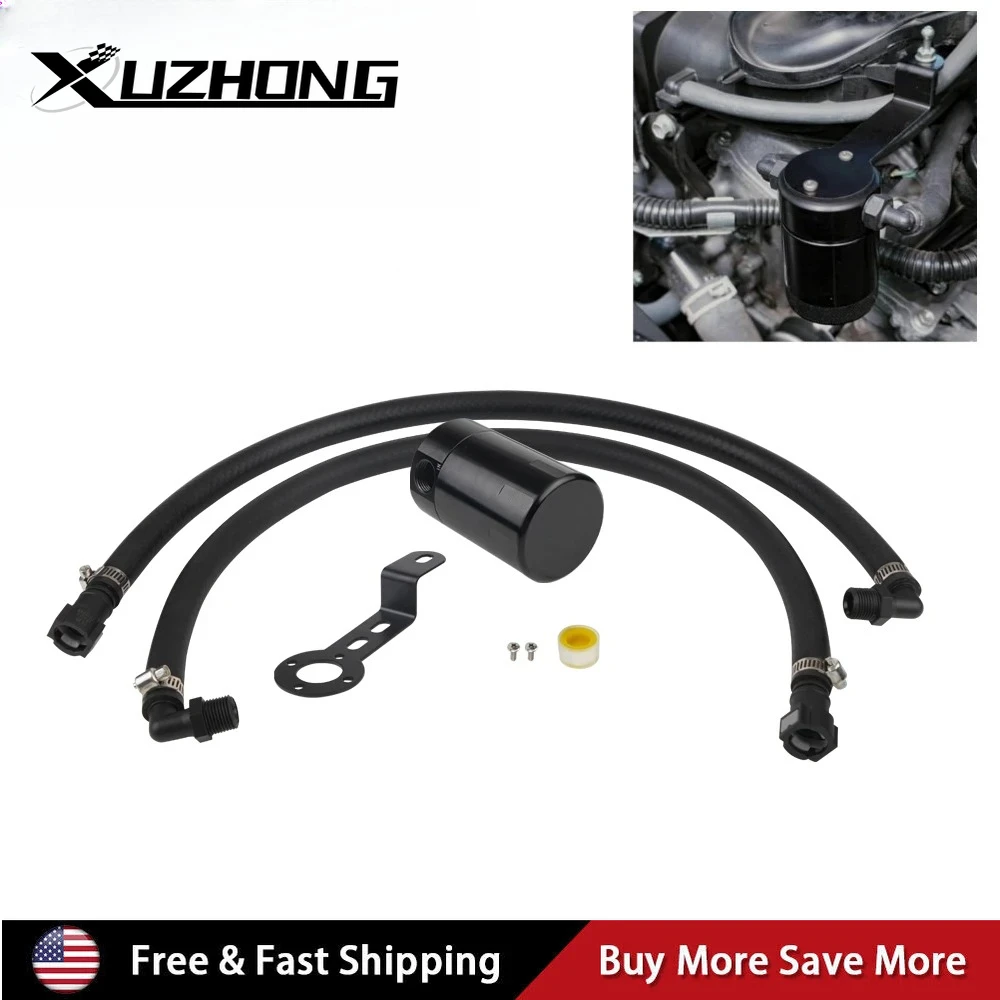 

Oil Catch Can Air Oil Separator Kit For 2014-2018 Chevrolet Silverado 1500/GMC Sierra 1500 2015-2020 Chevy Tahoe/Suburban/GMC