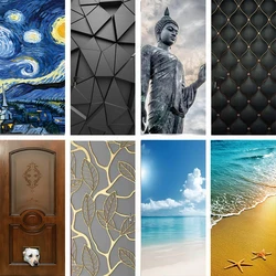DIY door sticker 3D pattern home decoration sticker decoration old door sticker 3D geometric PVC