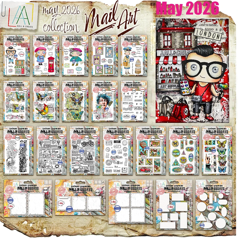Aall& Create Worn Panel Clip Pop Song from Torino Global Gazette Metal Cutting Dies Stamps DIY Scrapbook Handmade May 2026 New