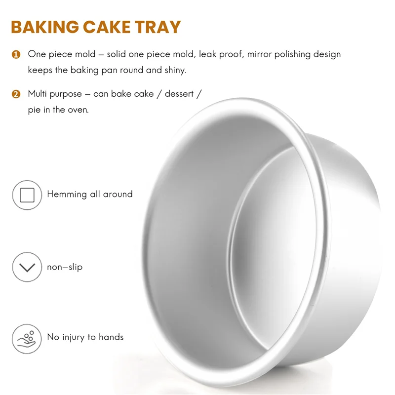 라운드 티어 베이킹 케이크 팬 세트, 베이킹 스팀 베이킹 라운드 케이크 팬, 미니 케이크 팬 6 개, 4 인치