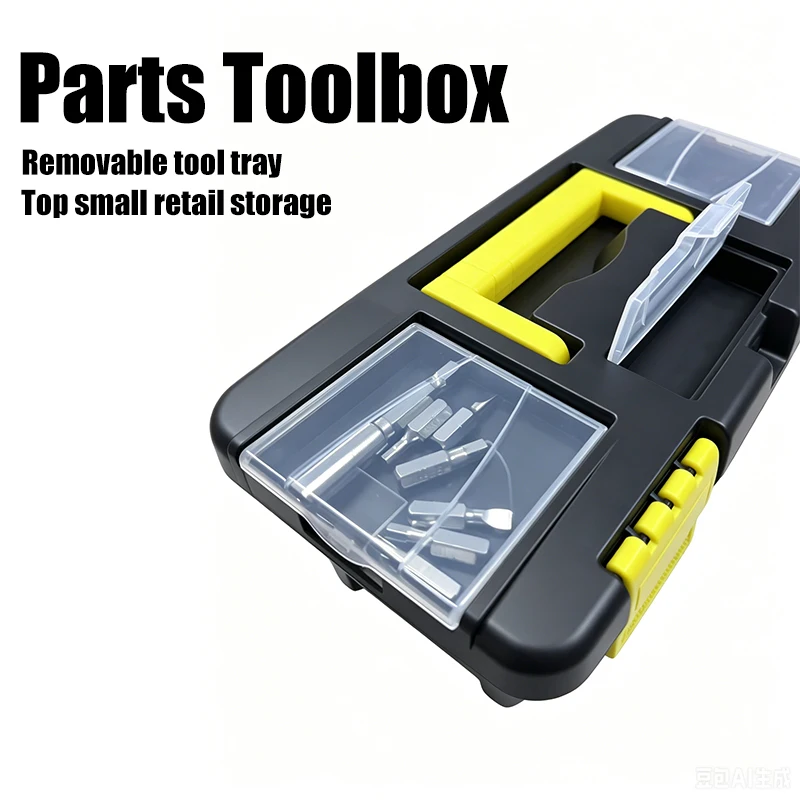 1pc Tool Storage and Organizing Box - Large Capacity Durable Tool Storage Box - Suitable for Home Repair and Professional Use