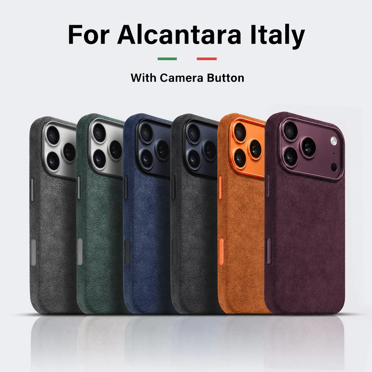 100% włoskie etui z Alcantary do iPhone 18 16 15 17 Pro Max Air z Magsafe, magnetyczne, luksusowe etui ze skóry inspirowane supersportowcami — 2