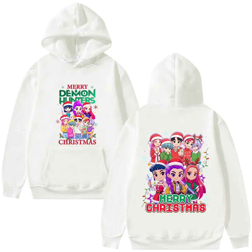 Kpop شيطان الصيادين ساجا بنين رومي ميرا زوي هوديي الرجال النساء عيد الميلاد هالوين Sytle هوديس الذكور عادية خمر البلوز