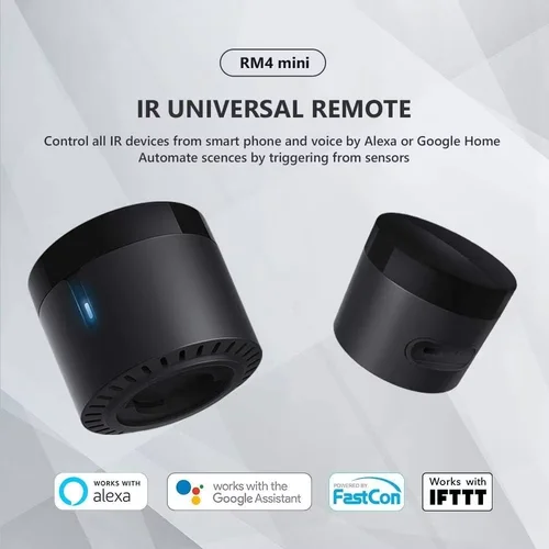 Imagen 2 del producto Broadlink RM4 Mini HTS2 mando a distancia IR aire acondicionado TV decodificador Sensor de temperatura y humedad para Google Home Alexa