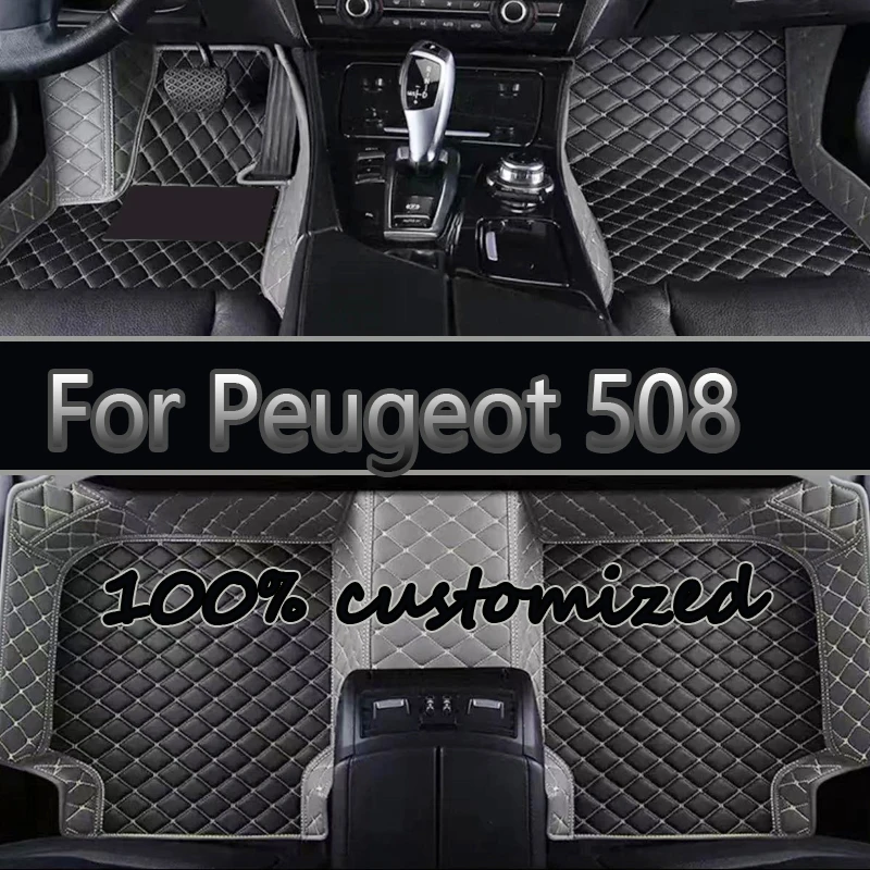 

For Peugeot 508 2018 2017 2016 2015 2014 2013 2012 2011 Car Floor Mats Interior Parts Waterproof Anti Dirty Leather Rugs