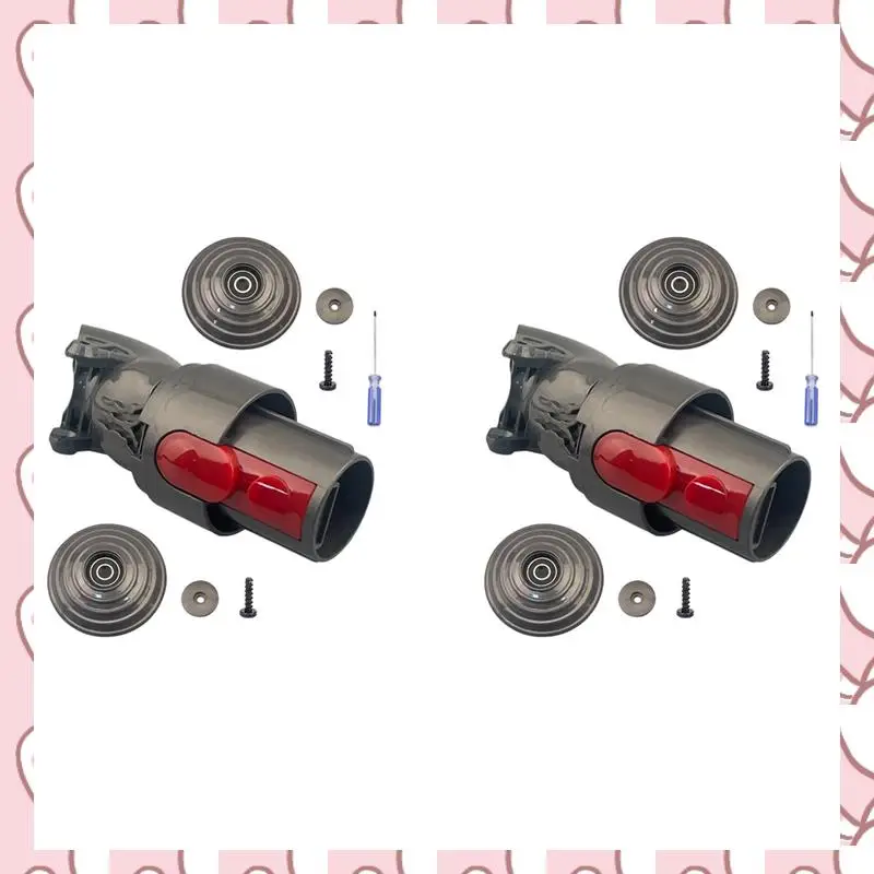 

HHTL 2 Set For Dyson V7 V10 V11 V15 Vacuum Cleaner Accessories 100W Direct Drive Suction Head Connector Adapter+V-Ball Wheel