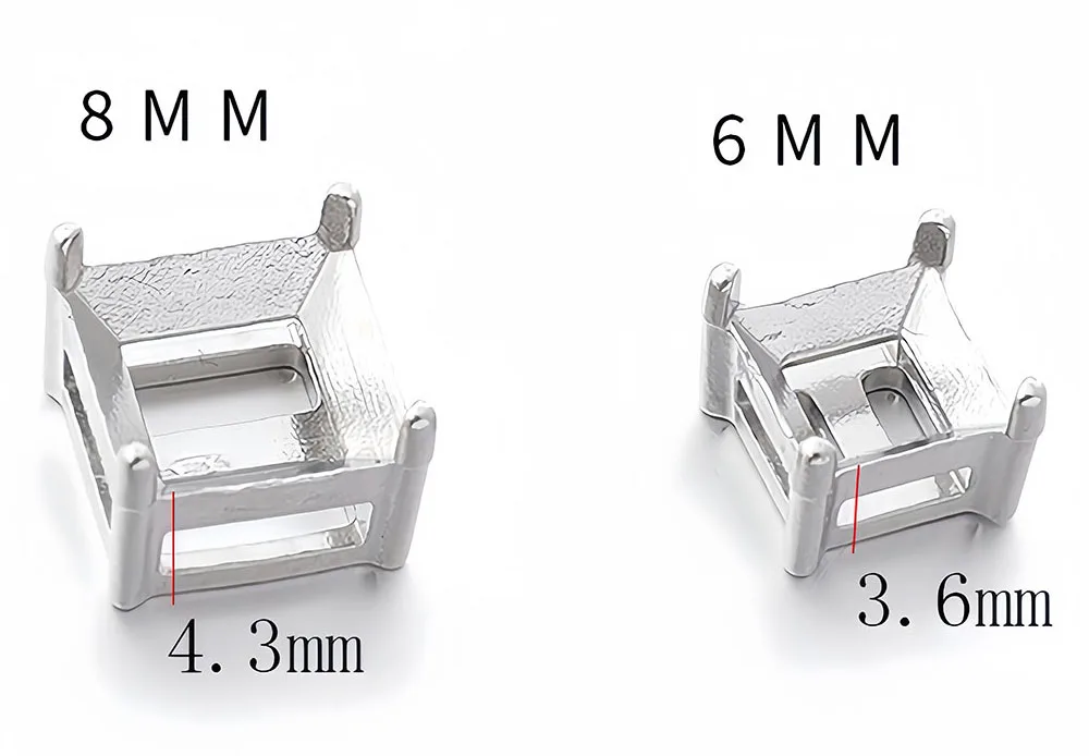 10/20 Stück Edelstahl Leere Krallenfassung in Verschiedenen Formen für Edle Strasssteine, Nähzubehör, Kristallsteinhalter – Detail 13