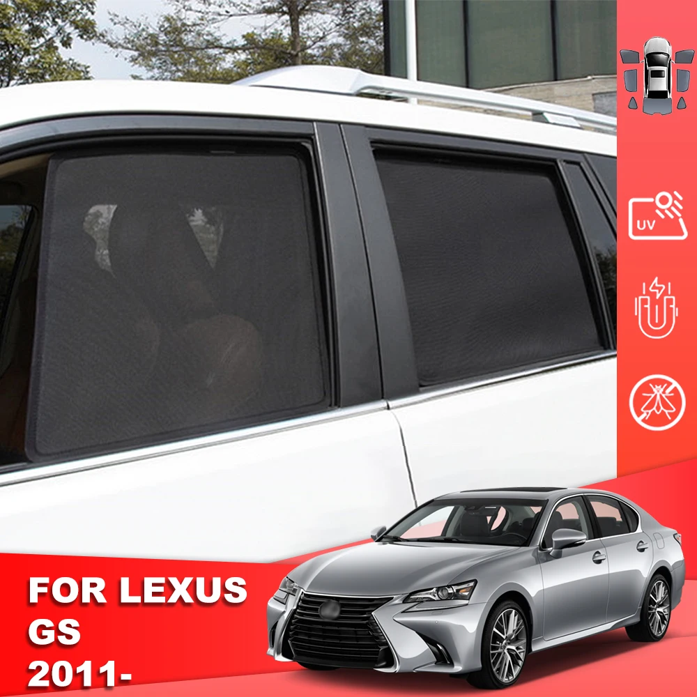 

For Lexus GS 450h L10 2012-2021 Magnetic Car Sunshade Shield Front Windshield Curtain Rear Side Baby Window Sun Shade Visor