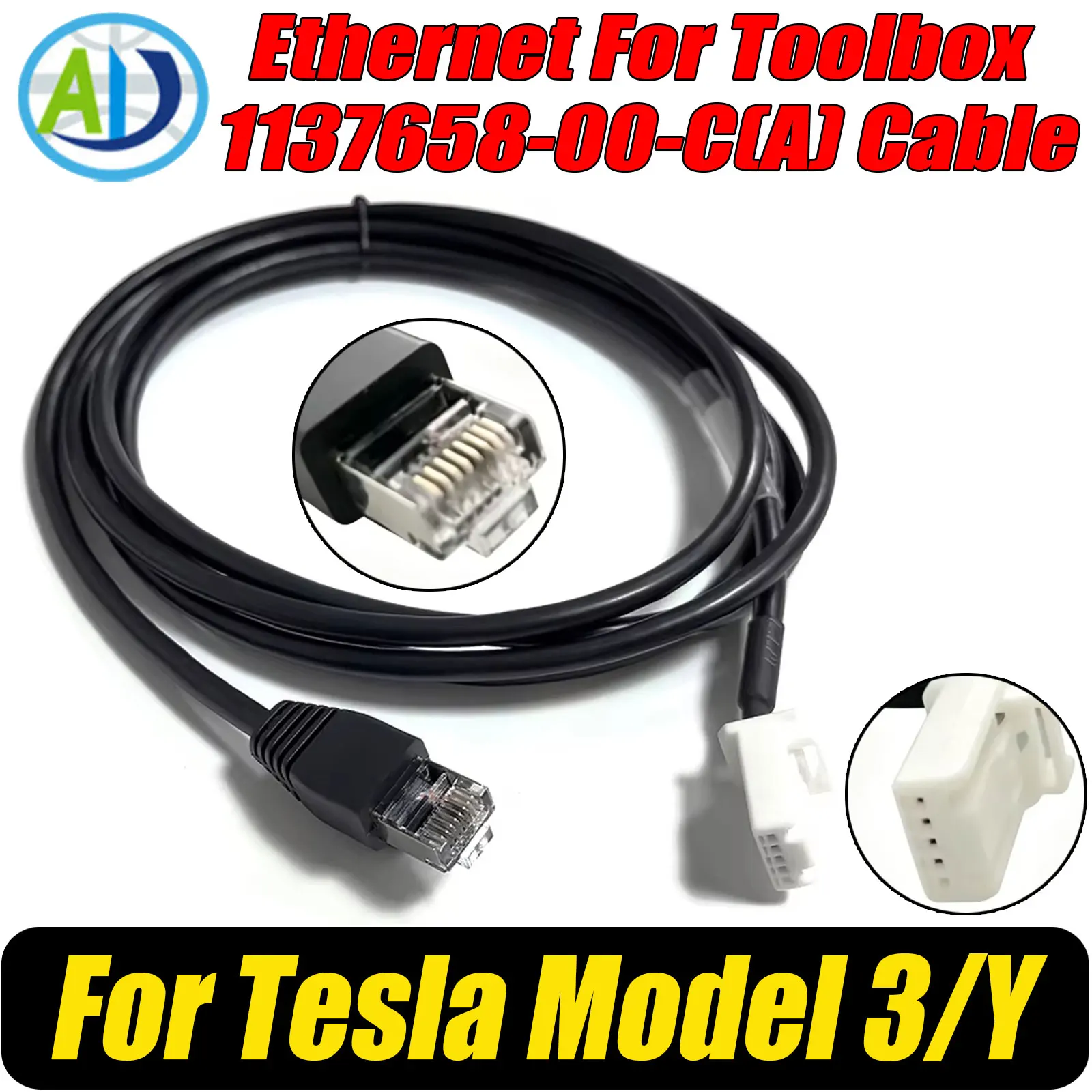 Ethernet-Kabel für Tesla Model 3/Y/X/S 1013230-00-A/1137658-00-C für Tesla Toolbox ENET Diagnoseadapter 26-Pin 20-Pin zu OBD2 – Detail 2