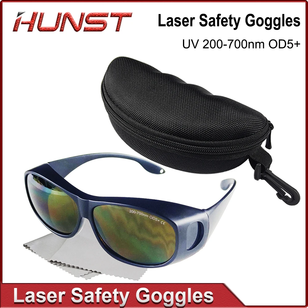 

HUNST OD5+ Professional Laser Safety Goggles for 355nm 450nm 520nm 532nm 650nm UV,Green,Blue, Red Laser Eye Protective Goggles