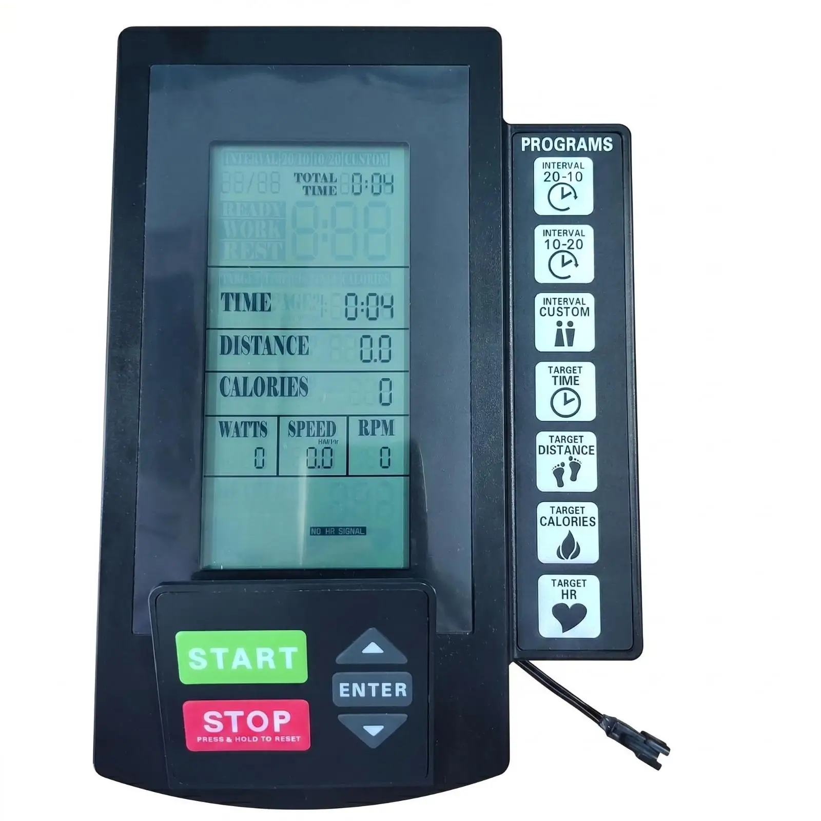 Exercise Panel Speed Tracking Stationary Digital Display Screen Fitness Meter Display for Gym, Home Workout