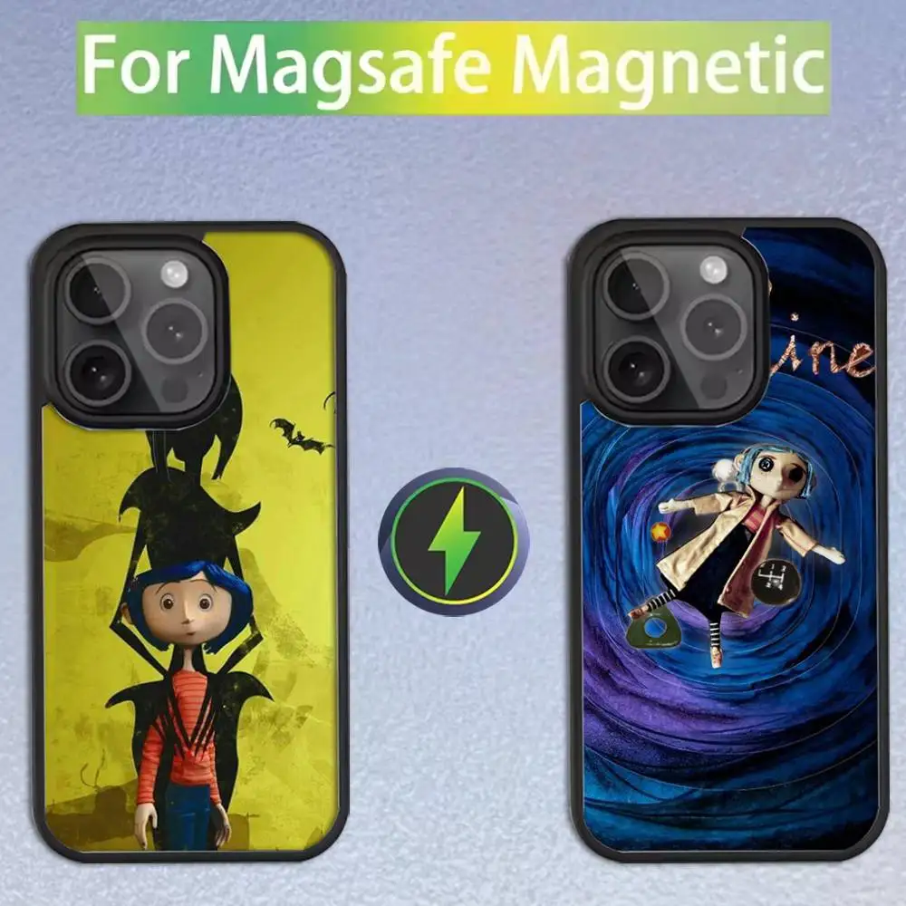 

C-Cartoon C-Coraline-S Phone Case For iPhone 16,15,14,13,12,11,Pro,Max,Plus,Mini,SE Magsafe Magnetic Wireless Charging