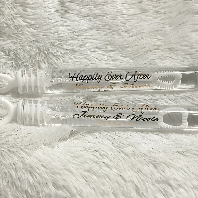 

20PCS Personalized Bubble Weddings Tubes for Wedding Gift for Guests, Bubble Tube for Kids, NOT CONTAIN BUBBLE SOLUTION