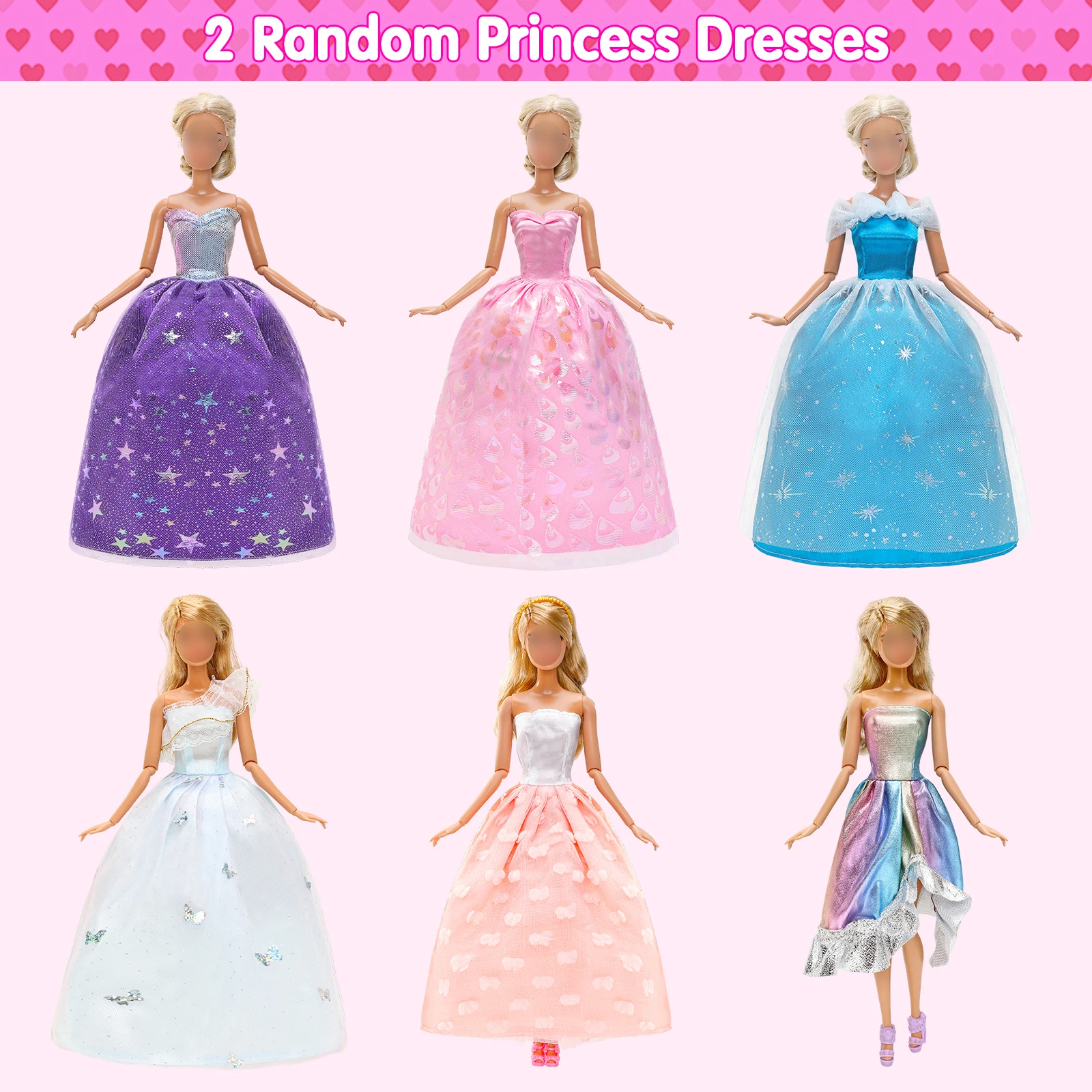 Barwa Lot 22 pcs Random Doll Clothes and Shoes 3 Pcs Boy Clothes + 5 Girl Clothes + 2 Girl Fashion Skirts + 2 Boy Shoes