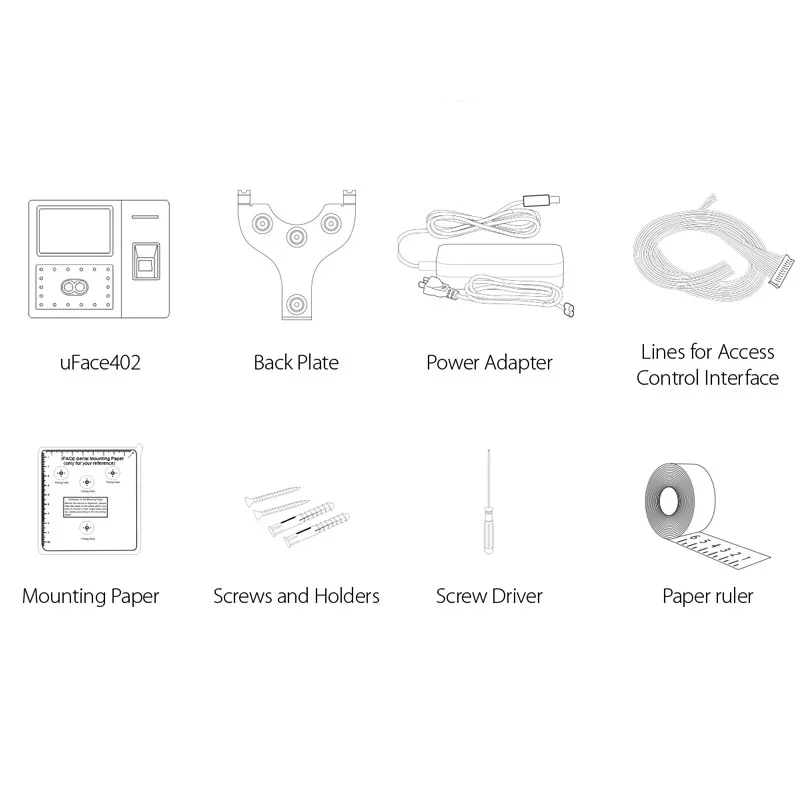 Fingerprint Time Attendance Machine iFace402 Card &Face Recognition TCP/IP USB Facial Access Control System