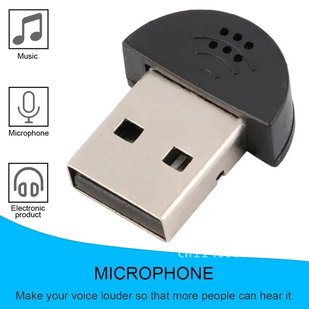 Super Mini USB 2.0 Microphone Portable Studio Speech MIC Audio Adapter Driver Free for Laptop/Notebook/PC/MSN/Skype