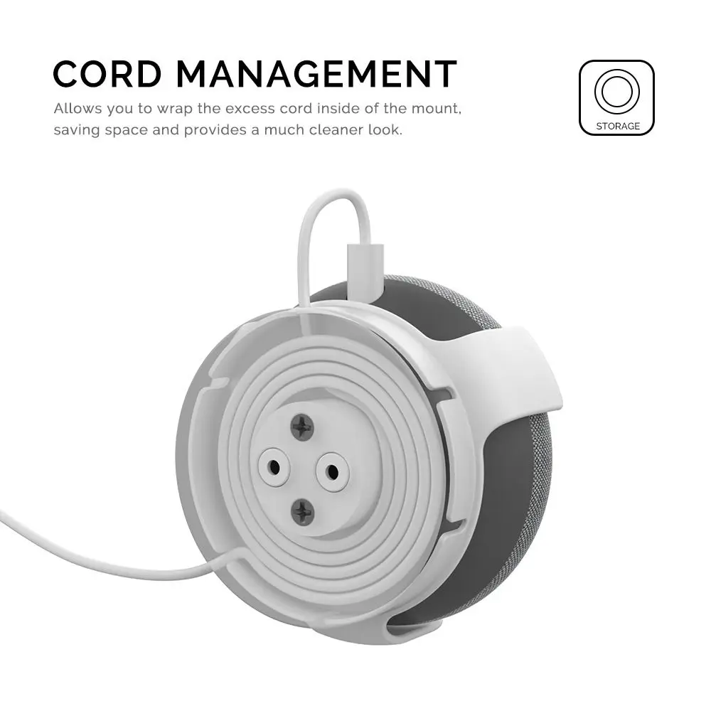 New Cord Management Hanger Stand Bracket Speaker Wall Mount Holder For Google Home Mini