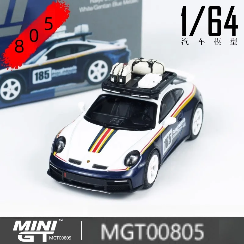 1:64 Porsche 911 Dakar 185 Luggage rack alloy die-cast miniature model,adult decoration,boy toy,children's holiday birthday gift