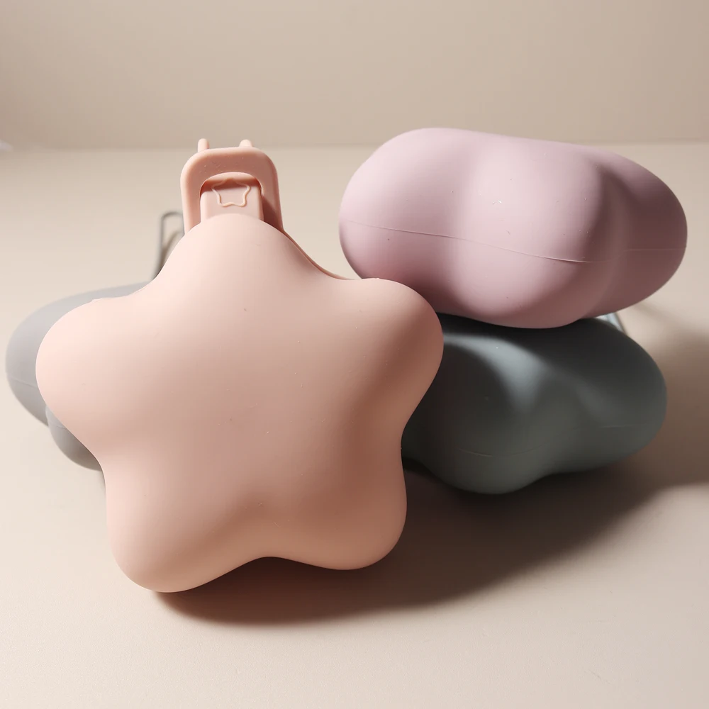 불가사리 모양 젖꼭지 케이스 아기 실리콘 보관 가방 별 모양 젖꼭지 보관 파우치