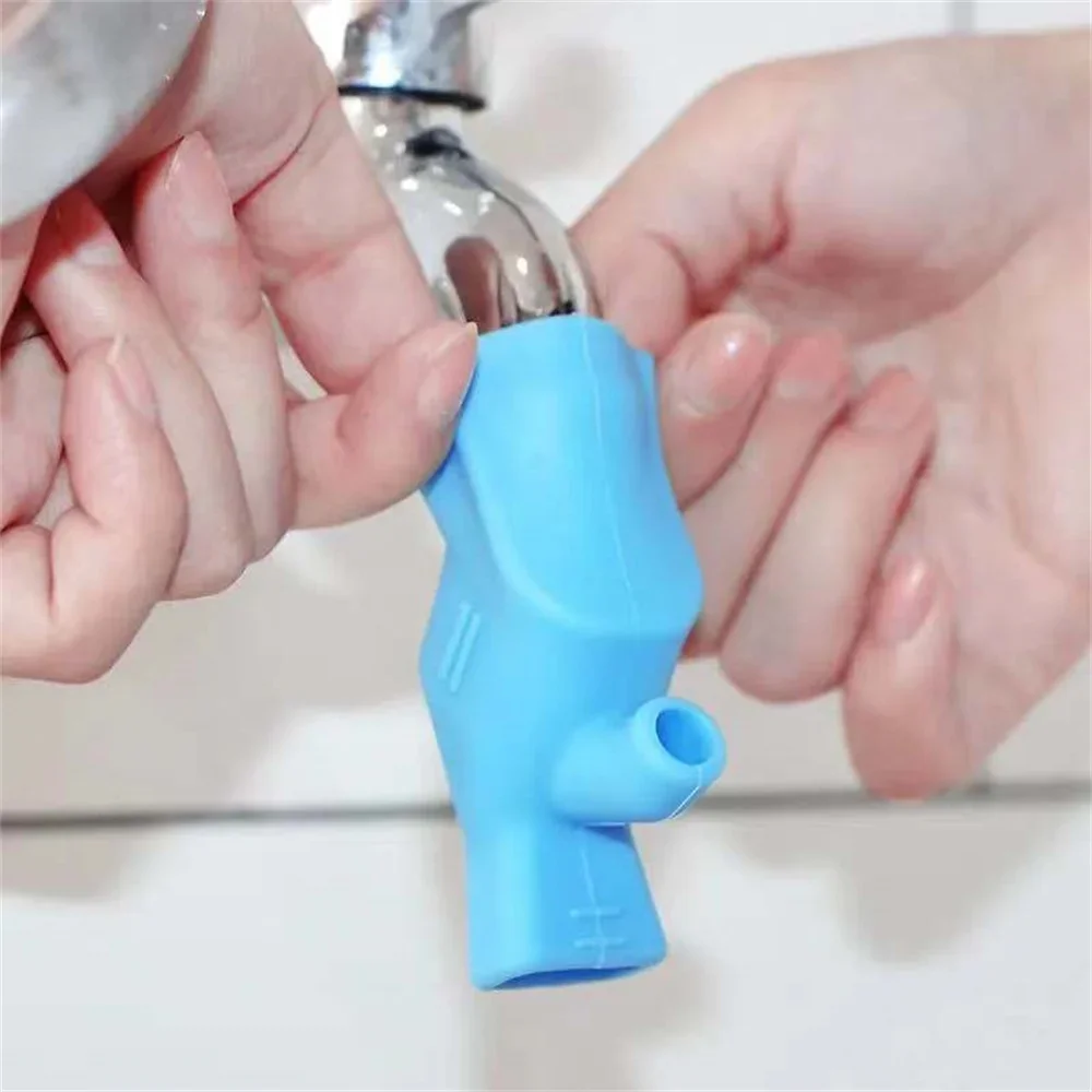 Extensor de grifo de silicona altamente elástico, accesorio de fregadero de baño, accesorios de lavado de manos para niños, boquilla de grifo de