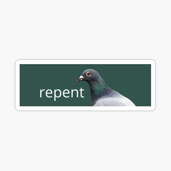 Pigeon Repent Bumper  5PCS Stickers for Car Kid Cartoon Water Bottles Window Cute Decor  Stickers Art Laptop Bumper Print
