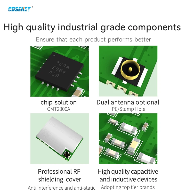 433 МГц 470 МГц 868/915M CMT2300A Тестовая плата радиочастотного модуля CDSENET E49 SPI 20-30 дБм Низкая мощность