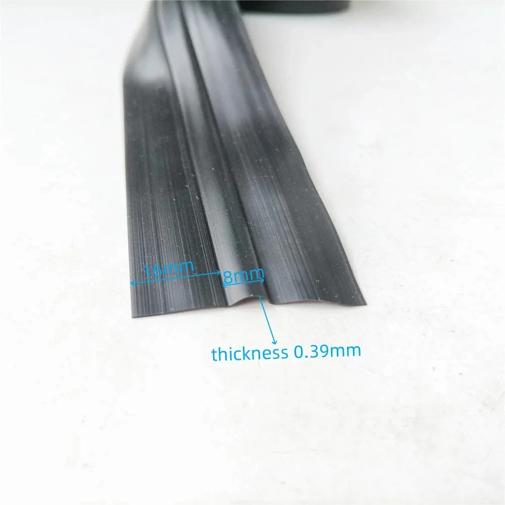 100 Meters Escalator Handrail Glass Black Sealing Strip for 506 Rail Parts Rubber Lining H 16mm  W 8mm