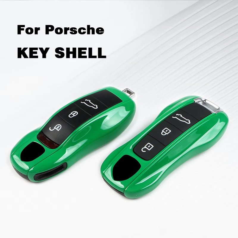 

Car Remote Key Fob Shell Cover Python Green For Porsche Porsche Panamera Cayenne Taycan 711 918 Macan Boxster Cayman Key Case