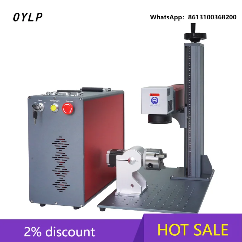 OYLP Portable Mini JPT 3D 20w 30w 50w 100w Mopa Color Raycus Fiber/Uv/Co2 Laser Marking Machine Price for Gold Jewelry Metal Pla