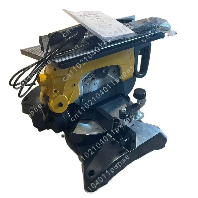 Sierra ingletadora de aluminio sin escobillas de 12 pulgadas (305 mm) con motor de inducción de 1600 vatios, para madera compuesta, de grado industrial, sierra ingletadora de 12 pulgadas.