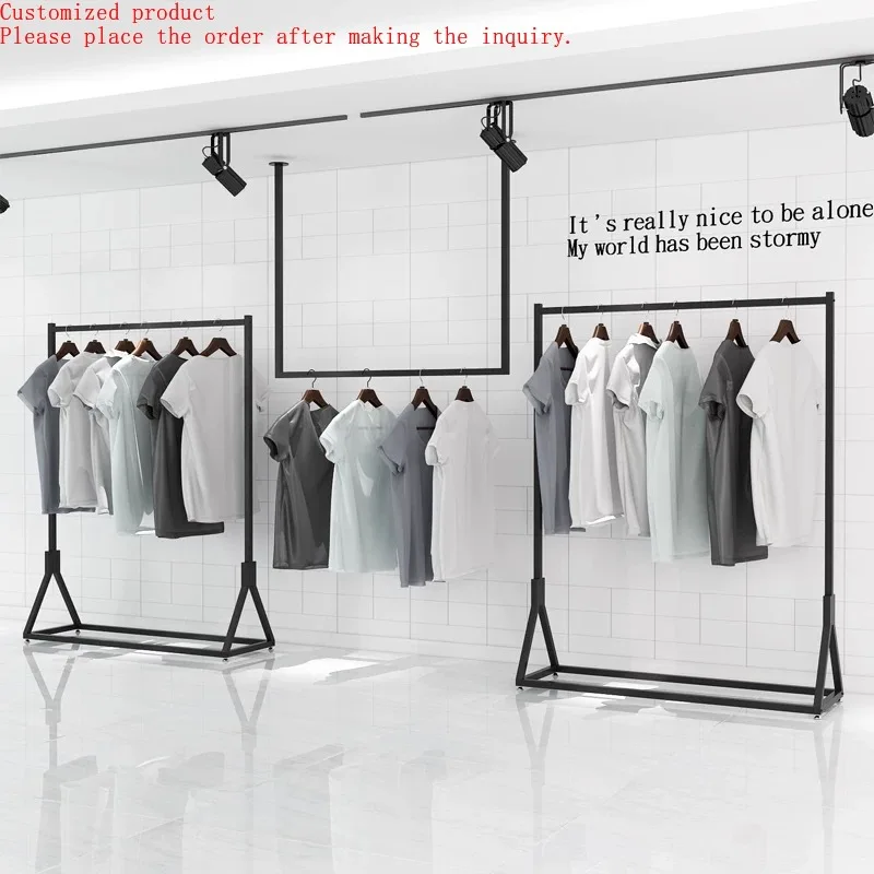 

Black Gold Hanging Rail Stainless Wedding Dress Clothing Shop Metal Round Clothes Display Island Rack Stands