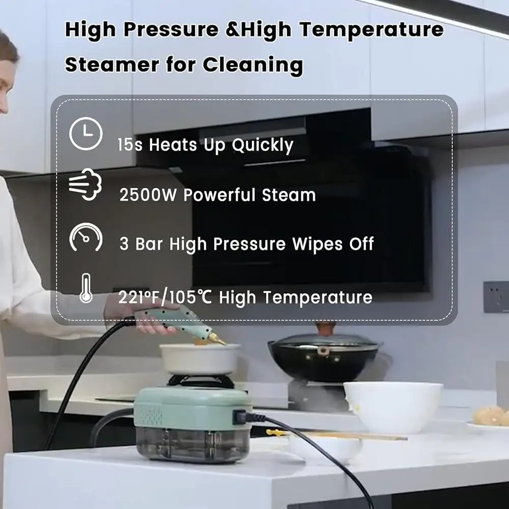 2500 واط يده البخار نظافة المحمولة سيارة باخرة ارتفاع درجة الحرارة الضغط متعدد الأسطح الأنظف المنزل الحمام المطبخ السيارات