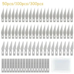 50/100Pcs Blades Stainless Steel Engraving Knife Blades Metal Blade Wood Carving Knife Blade Replacement Surgical Scalpel Craft