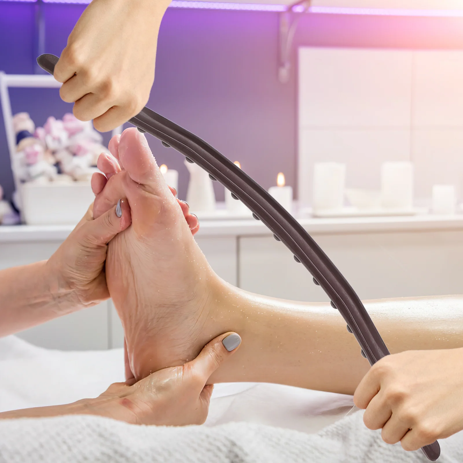 2pcs Plastic 37-Beads Massage Stick Full Body Gua Sha Tool For Back Neck Shoulder Muscle Roller Therapy Body Massager Plastic