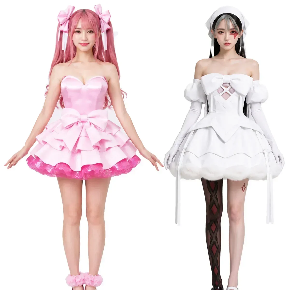 Mizi Sua Weißes Kleid Cosplay Komplettset Alien Bühnen-Zombie-Kostüm für Frauen Halloween Comic Con Bühnenauftritt Versammlung – Detail 6