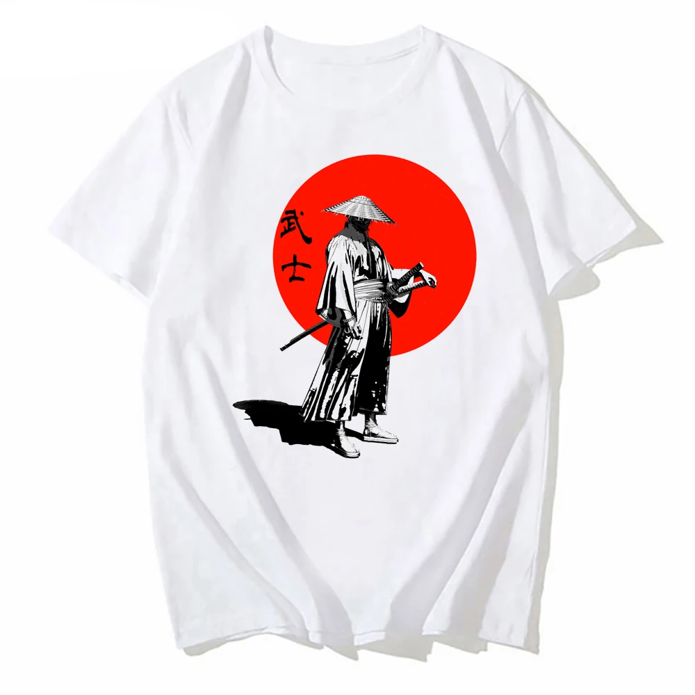 

Fashion Summer Creative oversized Tshirt Samurai sunset Print Tee Homme funny streetwear Plus szie Tshirt