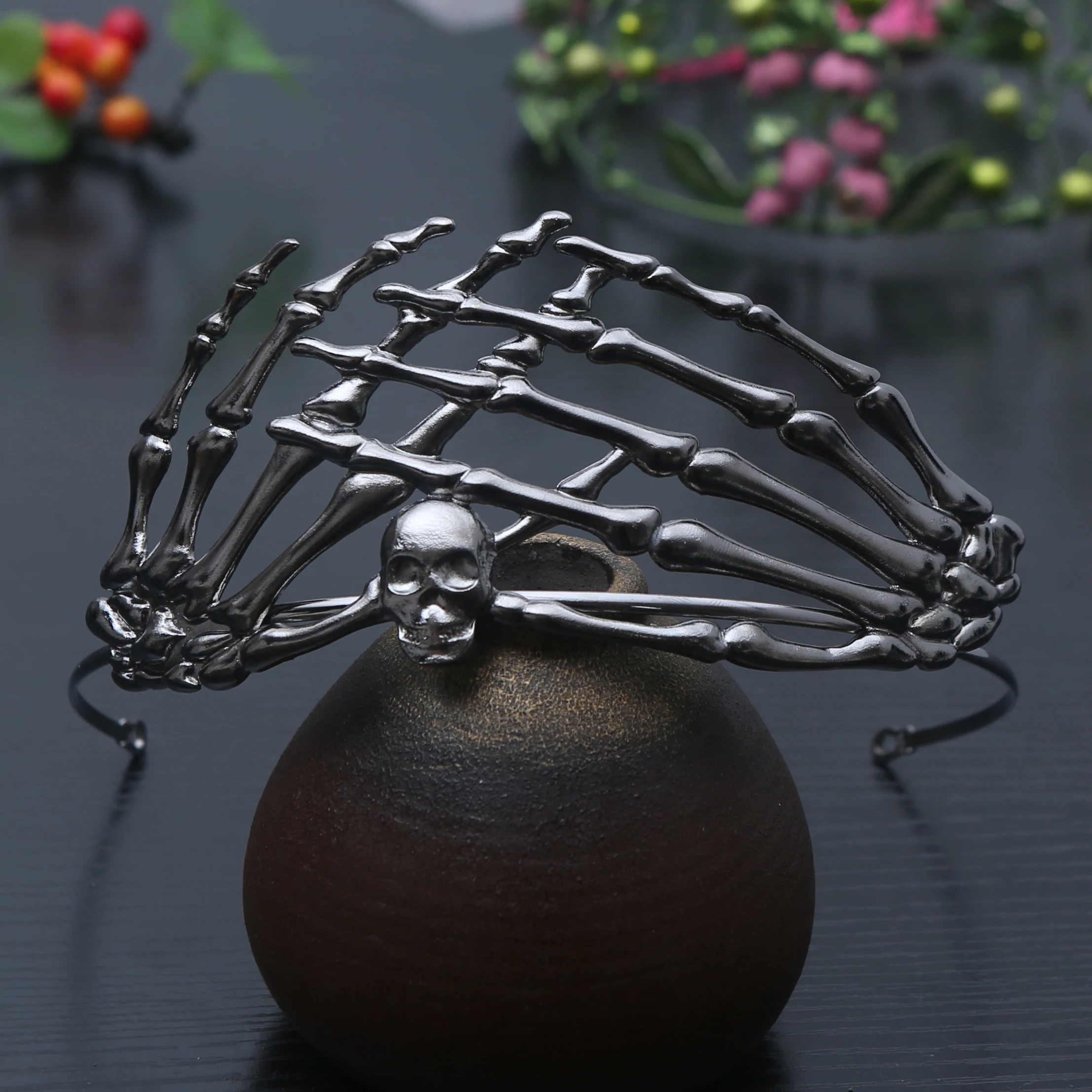 

Halloween themed party personalized styling skull crown headdress unisex clothing accessories alloy crown