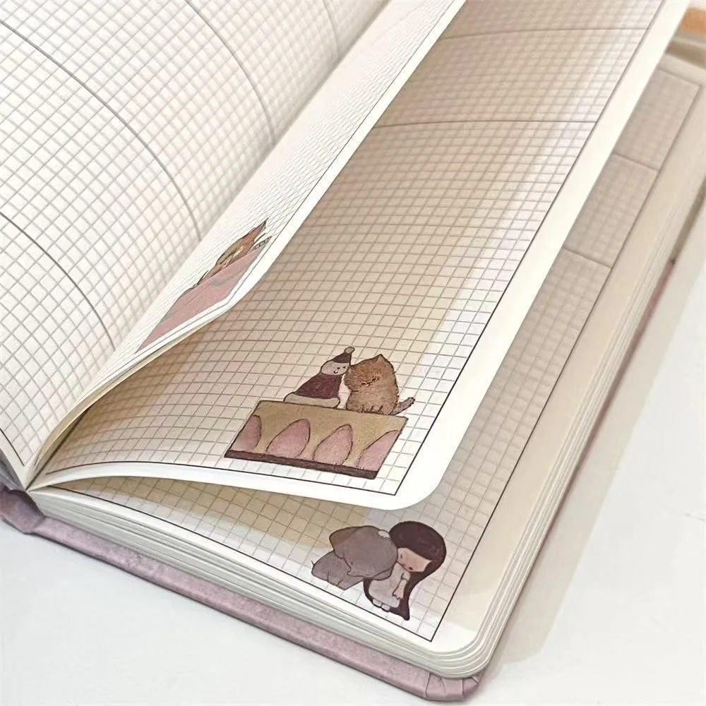 Color Inner Page Daily Planner Cartoon Illustration Cute Little Elephant Schedule Planning Notebook Portable Pocket Book